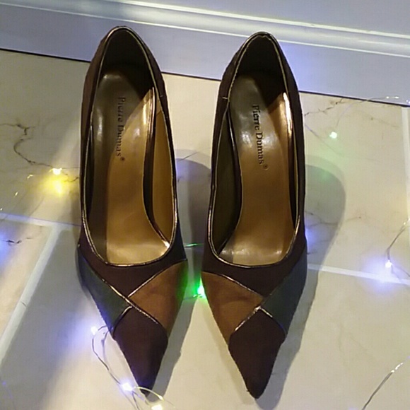 Pierre Dumas Shoes - Pierre Dumas colorblock suede heels